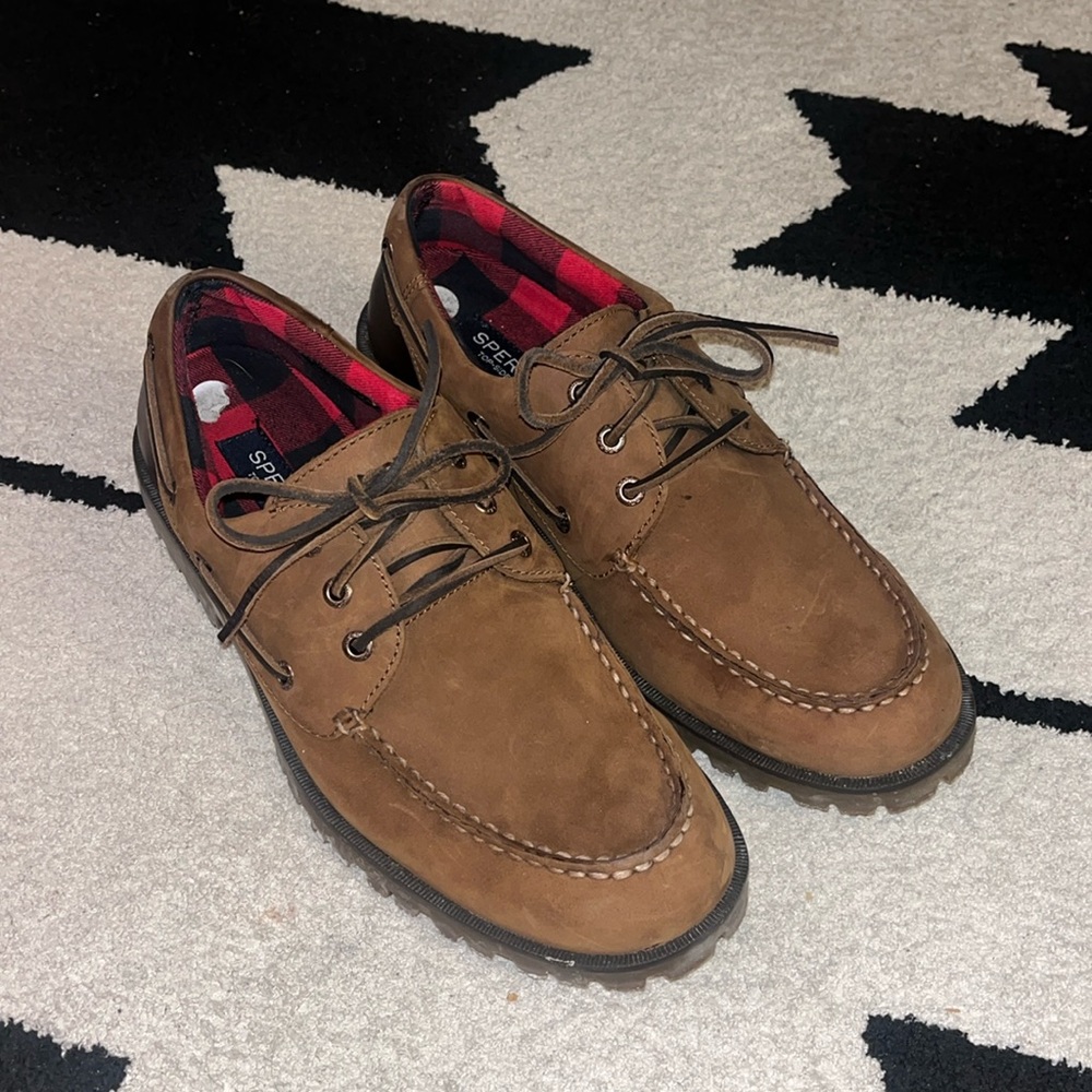 Men’s Sperry Top-Sider Limited Edition Shoes Red/Black Plaid Size 10